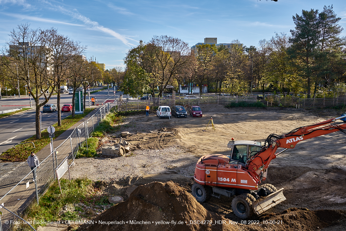 08.11.2022 - Baustelle an der Quiddestraße Haus für Kinder in Neuperlach